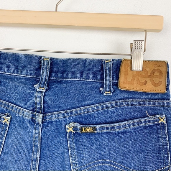 VTG 90s Lee High Waisted Denim Cut Off Shorts Sz 28 - Picture 6 of 8
